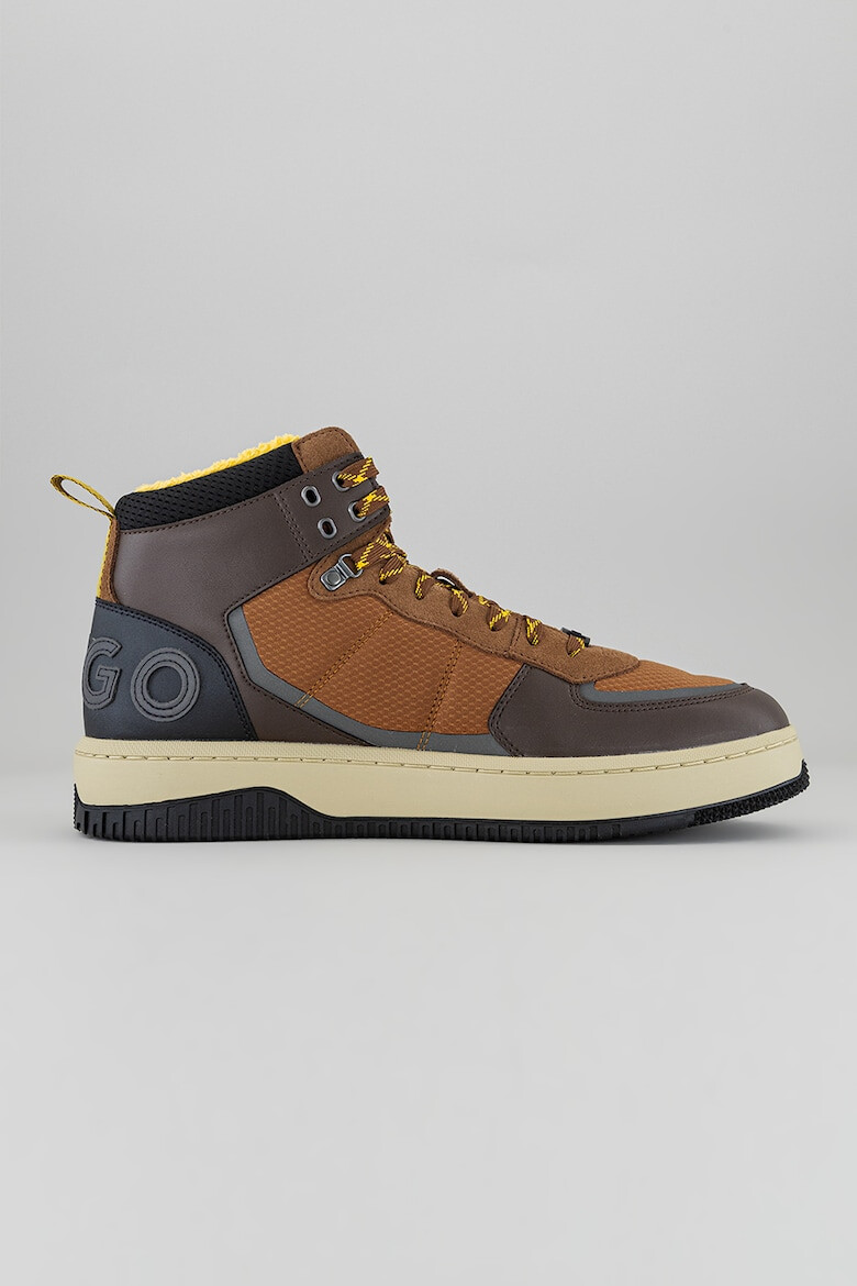 HUGO Pantofi sport high-top cu insertii de piele - Pled.ro