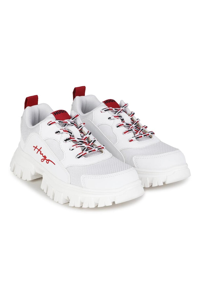 HUGO Pantofi sport low-cut cu garnituri de piele ecologica - Pled.ro