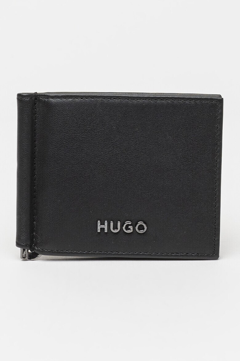 HUGO Portcart de piele cu aplicatie logo Myles - Pled.ro