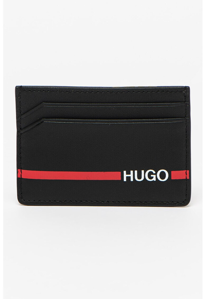 HUGO Portcart de piele cu logo - Pled.ro