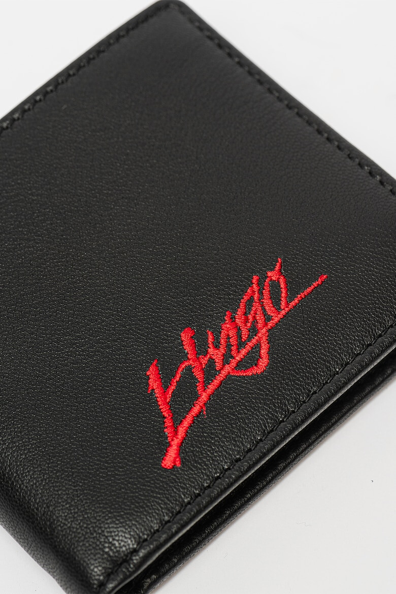 HUGO Portofel de piele cu logo brodat Handwritten - Pled.ro