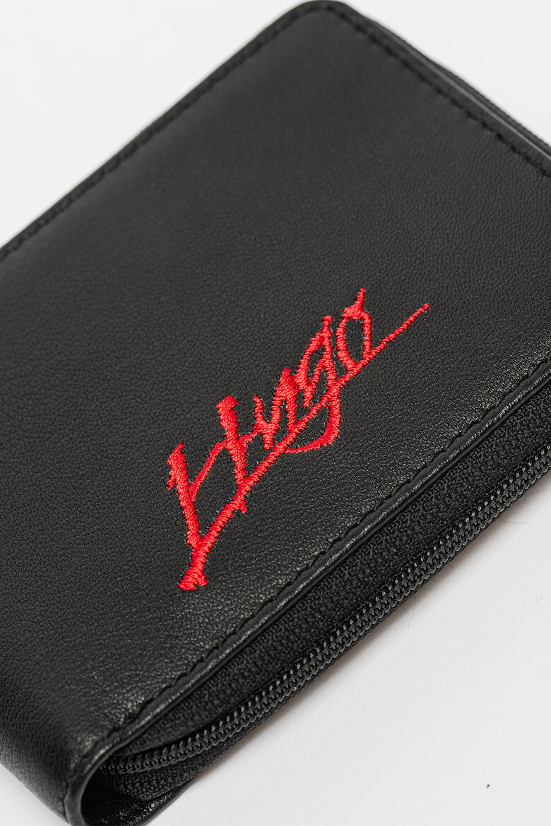 HUGO Portofel de piele cu logo brodat Handwritten 2.0 - Pled.ro