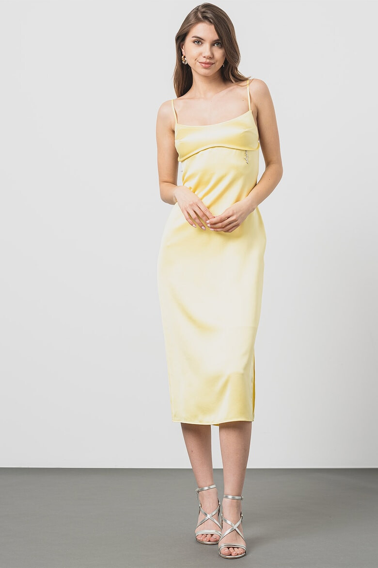 HUGO Rochie midi de satin - Pled.ro