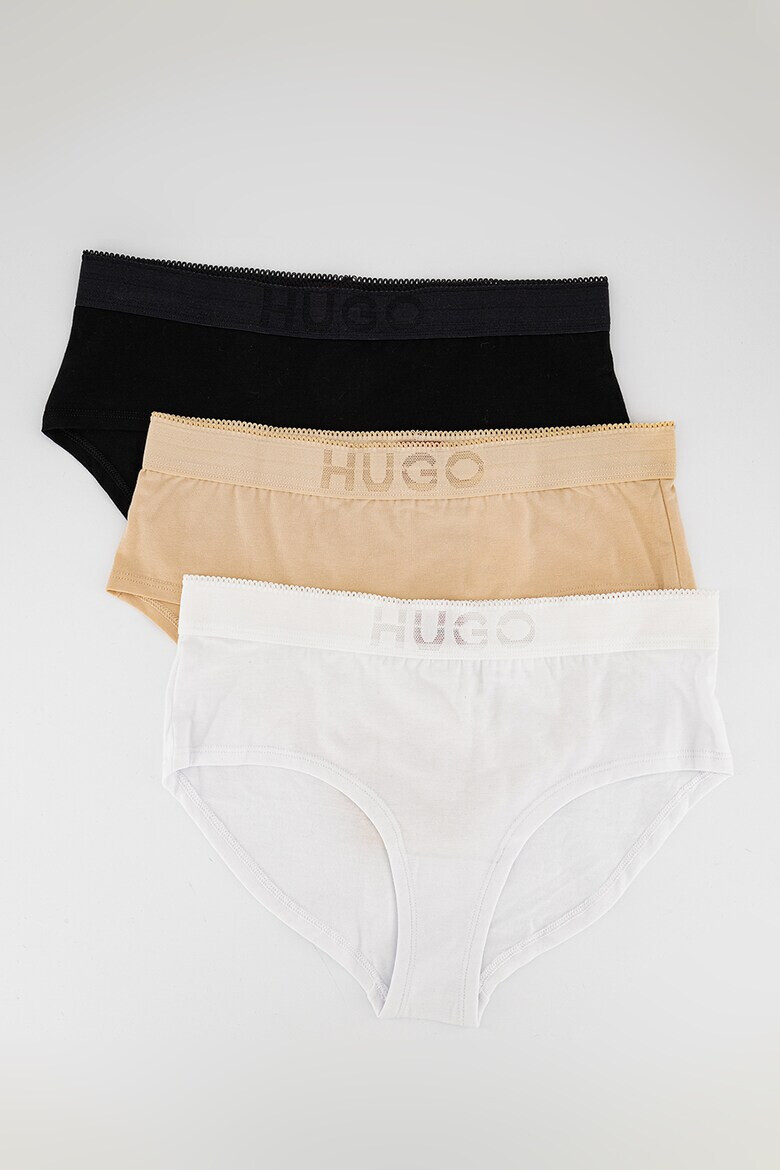 HUGO Set de chiloti hipster cu banda logo in talie - 3 perechi - Pled.ro