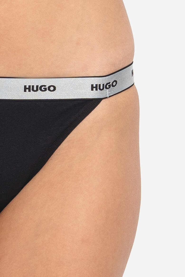 HUGO Set de chiloti tanga banda logo in talie - 3 perechi - Pled.ro