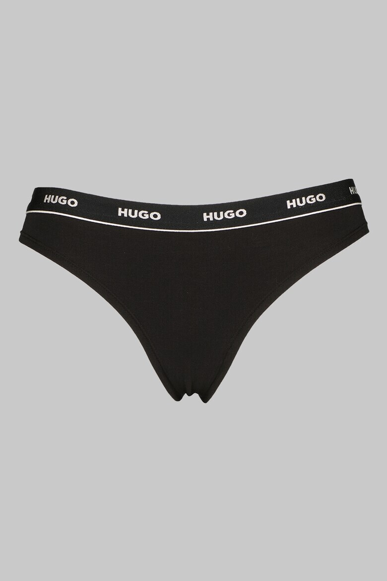 HUGO Set de chiloti tanga banda logo in talie - 3 perechi - Pled.ro