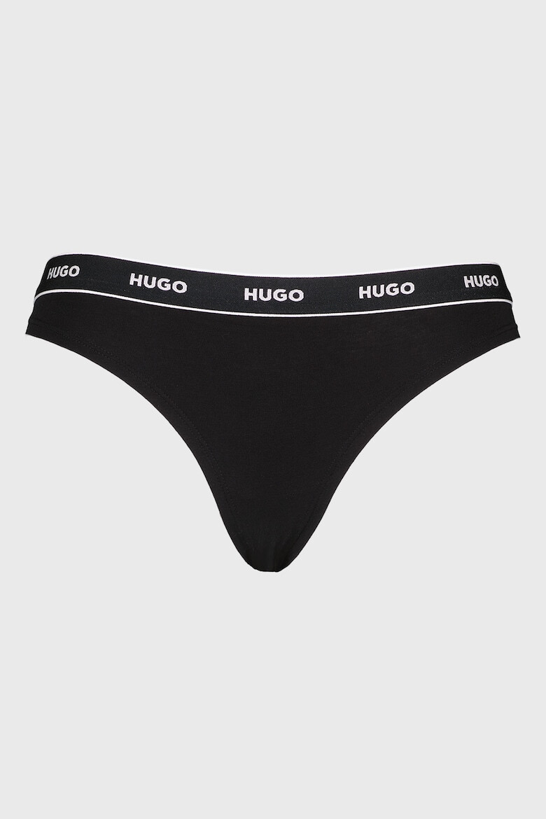 HUGO Set de chiloti tanga banda logo in talie - 3 perechi - Pled.ro