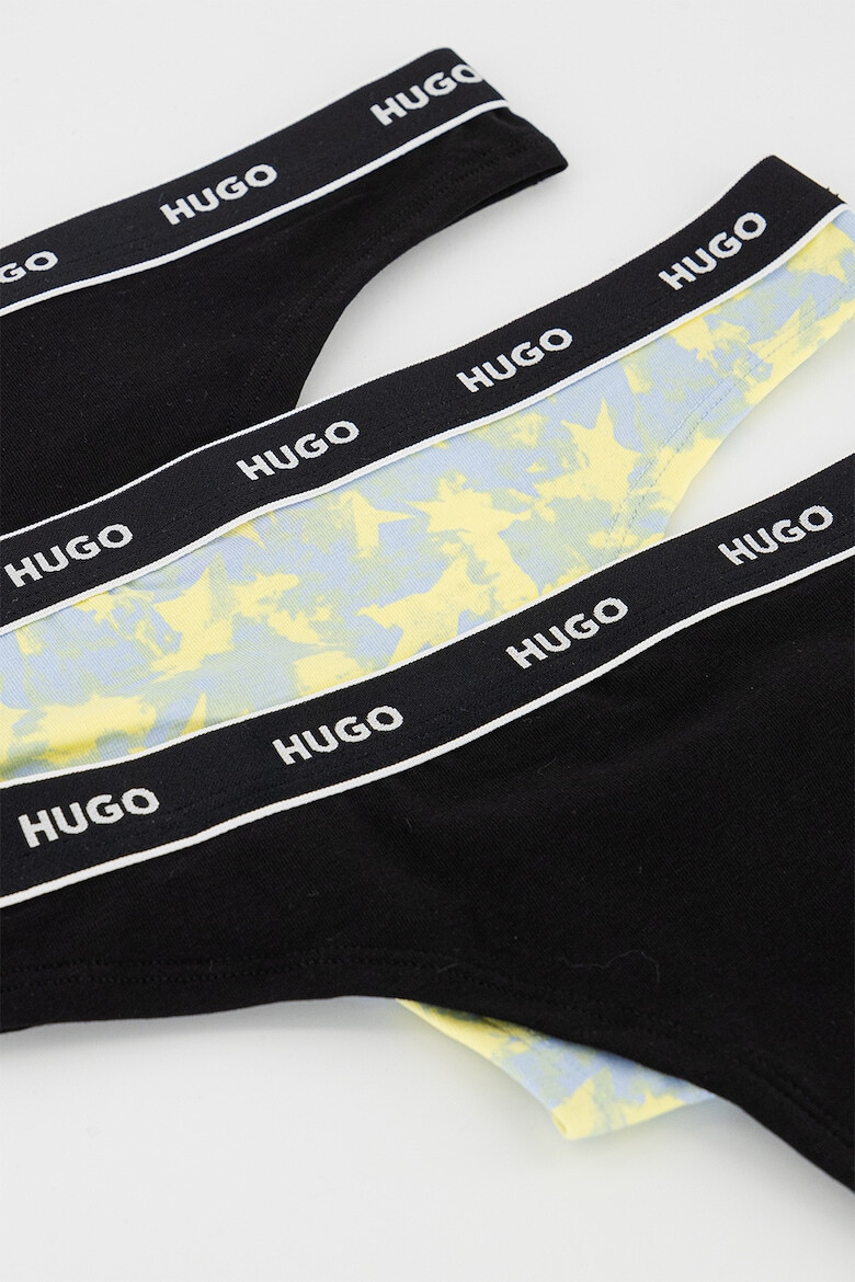 HUGO Set de chiloti tanga banda logo in talie - 3 perechi - Pled.ro