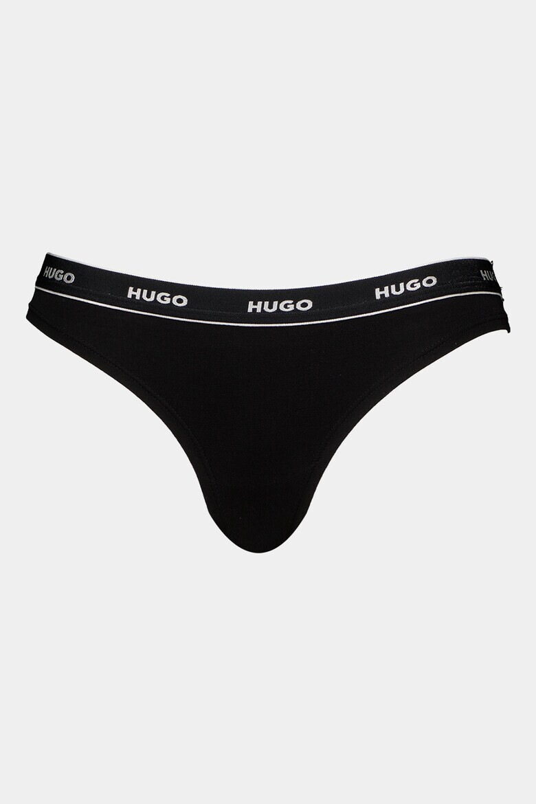 HUGO Set de chiloti tanga cu banda logo in talie - 3 perechi - Pled.ro