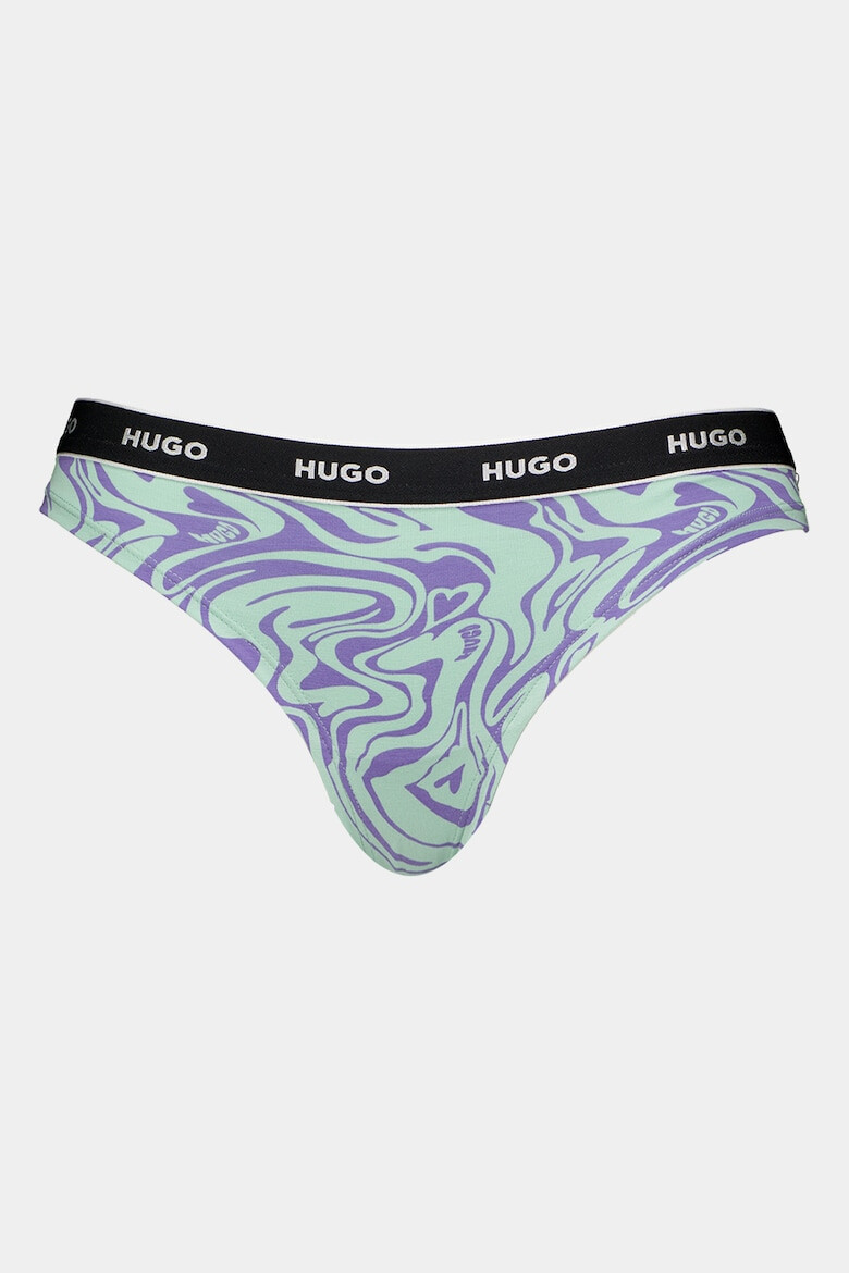 HUGO Set de chiloti tanga cu banda logo in talie - 3 perechi - Pled.ro