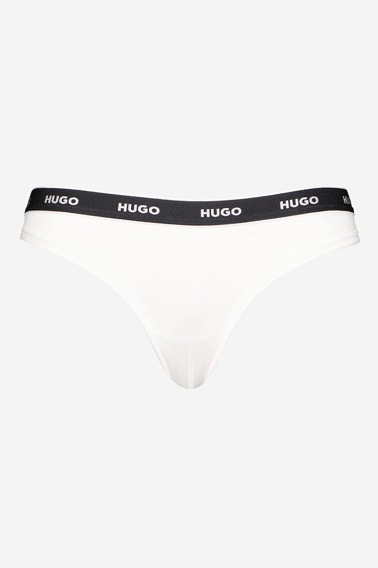 HUGO Set de chiloti tanga cu banda logo in talie - 3 perechi - Pled.ro