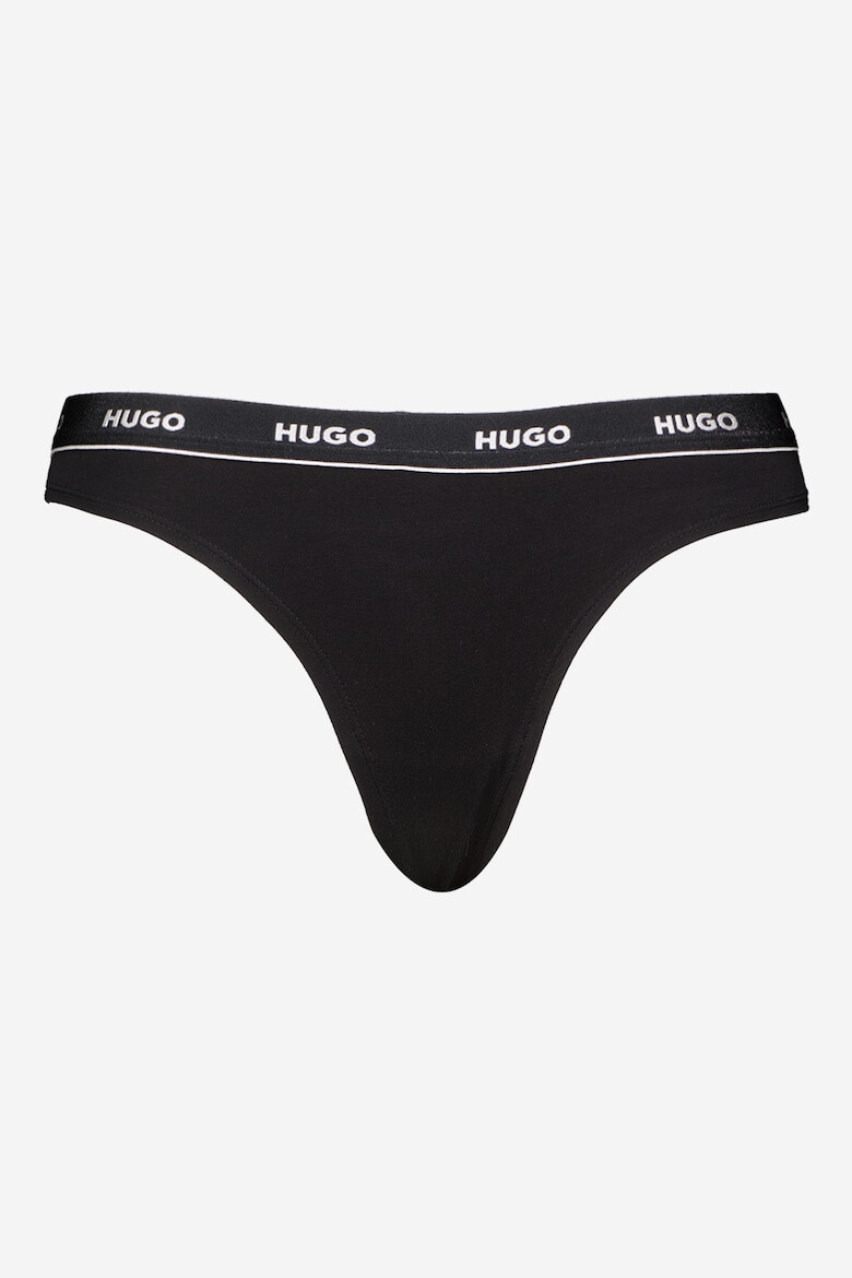 HUGO Set de chiloti tanga cu banda logo in talie - 3 perechi - Pled.ro