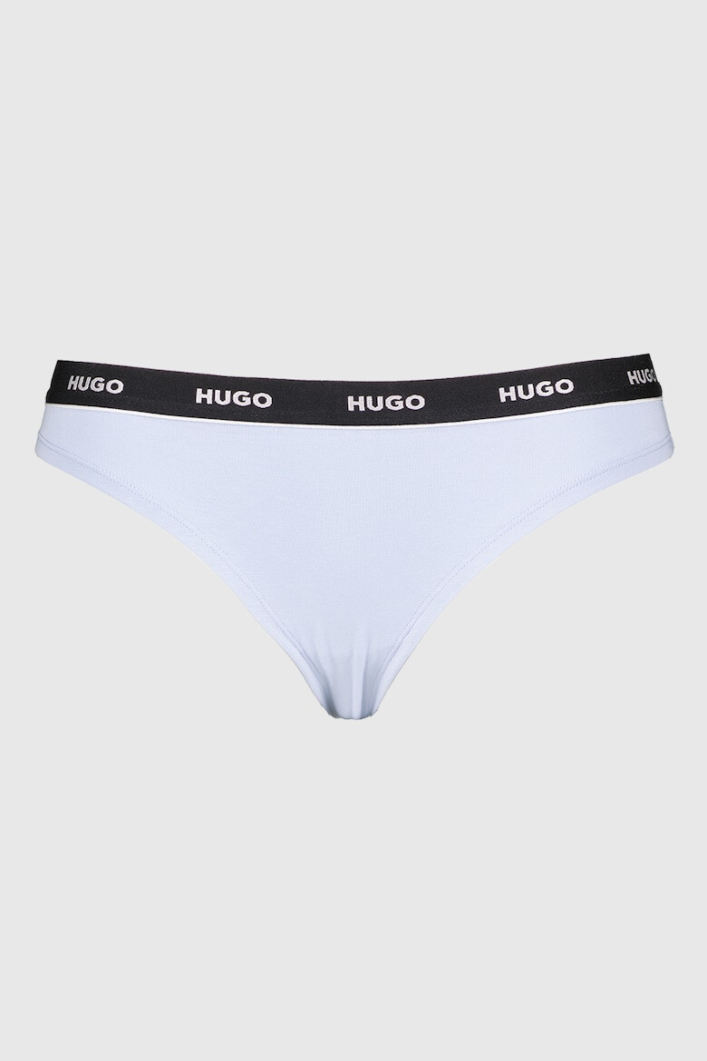 HUGO Set de chiloti tanga cu banda logo in talie - 3 perechi - Pled.ro