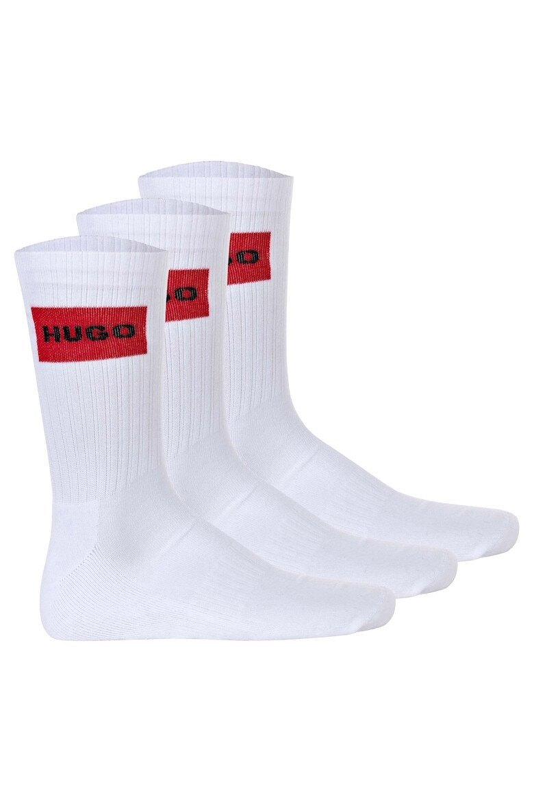 HUGO Set de sosete lungi cu logo - 3 perechi - Pled.ro