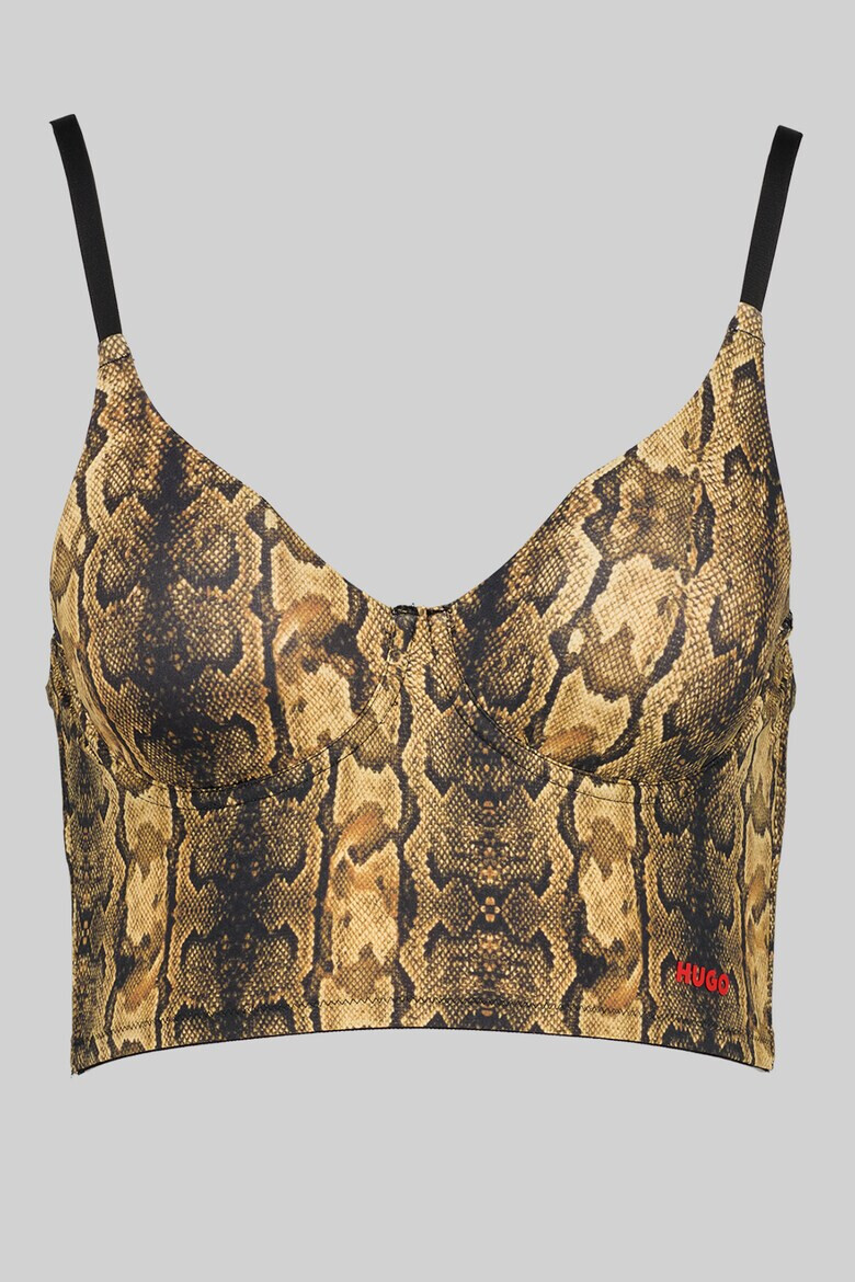 HUGO Sutien longline cu vatelina si animal print - Pled.ro