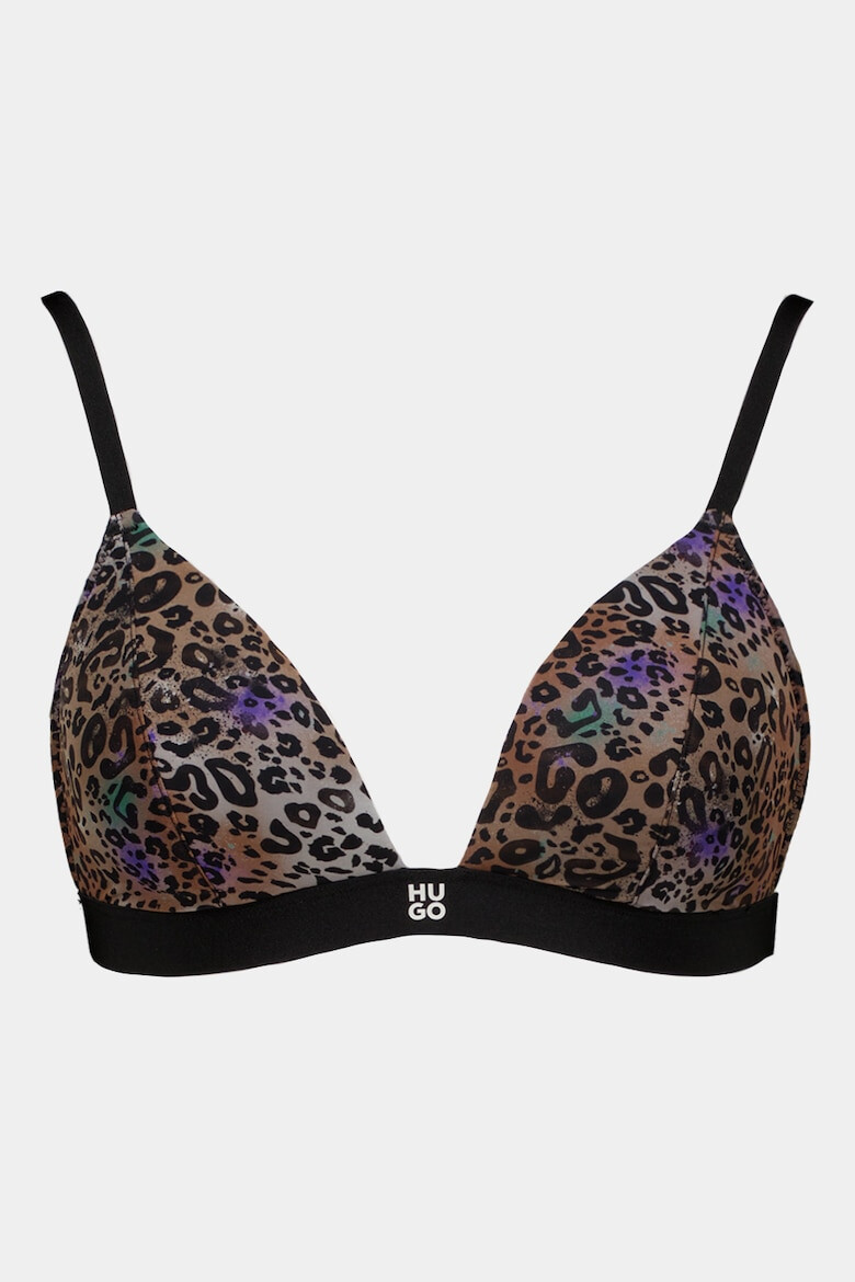 HUGO Sutien triunghiular cu animal print - Pled.ro