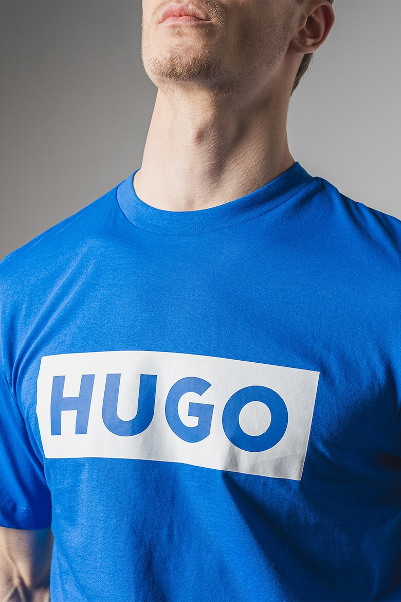 HUGO Tricou cu decolteu la baza gatului si imprimeu logo Nico - Pled.ro