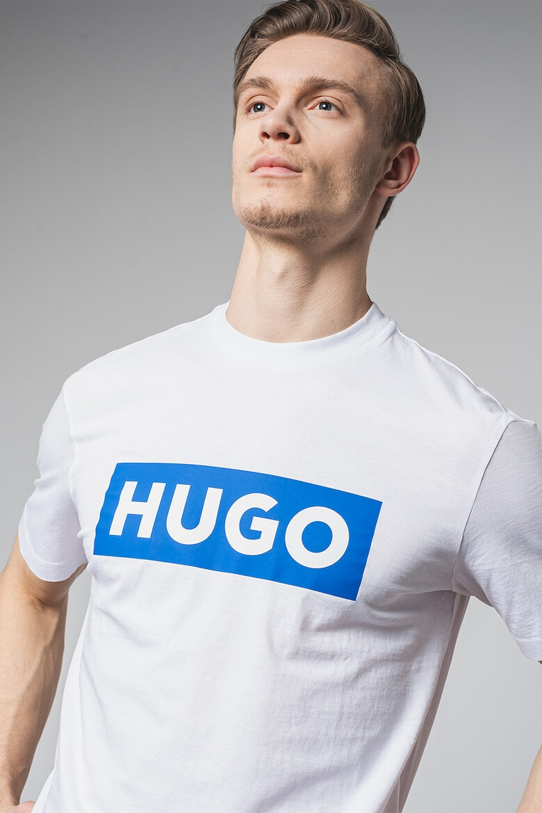 HUGO Tricou cu decolteu la baza gatului si imprimeu logo Nico - Pled.ro