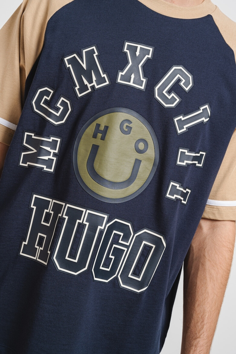 HUGO Tricou cu decolteu la baza gatului si maneci raglan - Pled.ro