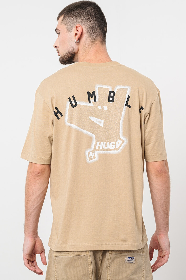 HUGO Tricou de bumbac cu imprimeu grafic Nalumero - Pled.ro