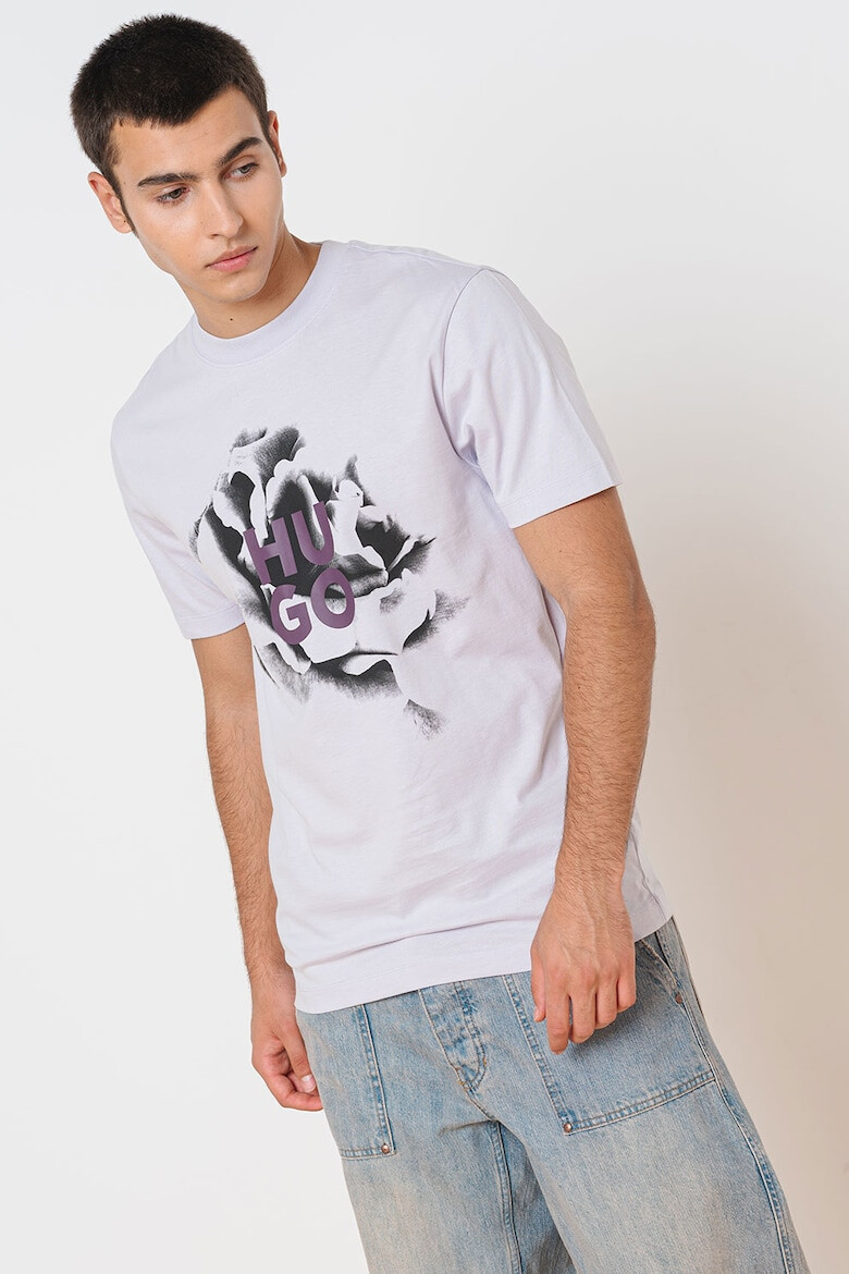 HUGO Tricou de bumbac cu imprimeu logo - Pled.ro