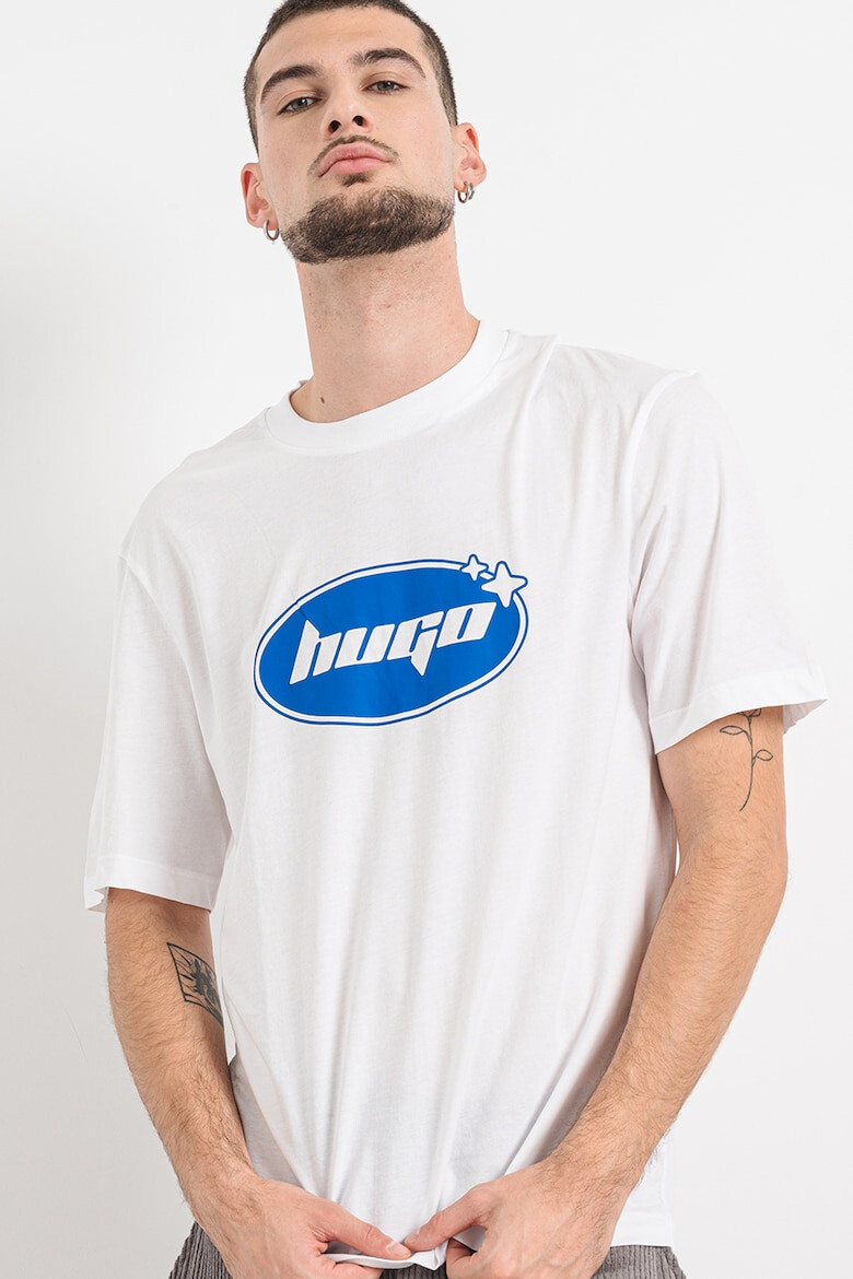 HUGO Tricou de bumbac cu imprimeu logo Nugoclean - Pled.ro