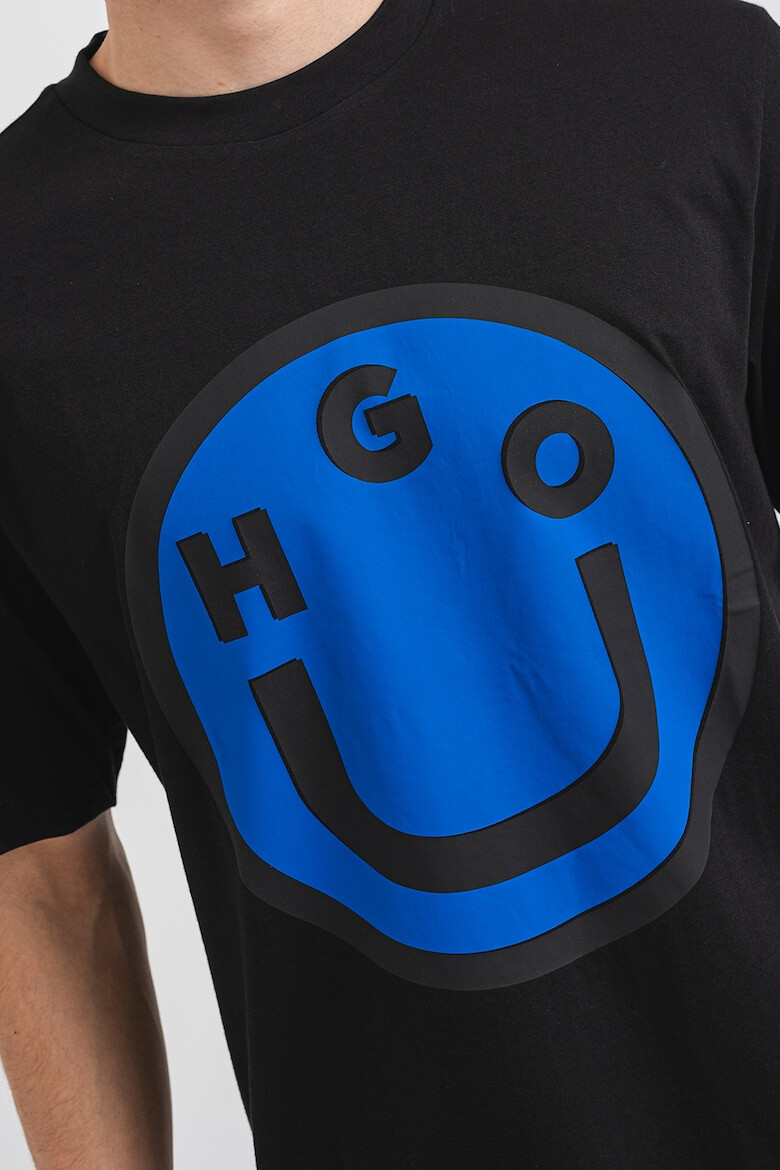 HUGO Tricou din bumbac cu imprimeu grafic si logo - Pled.ro