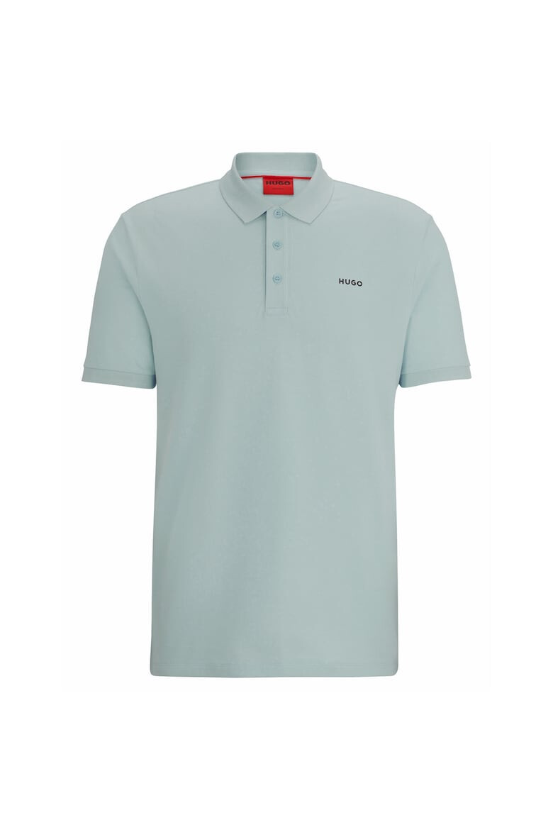 HUGO Tricou polo din material pique cu logo - Pled.ro