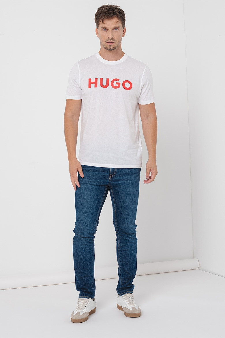 HUGO Tricou regular fit cu logo contrastant Dulivio - Pled.ro