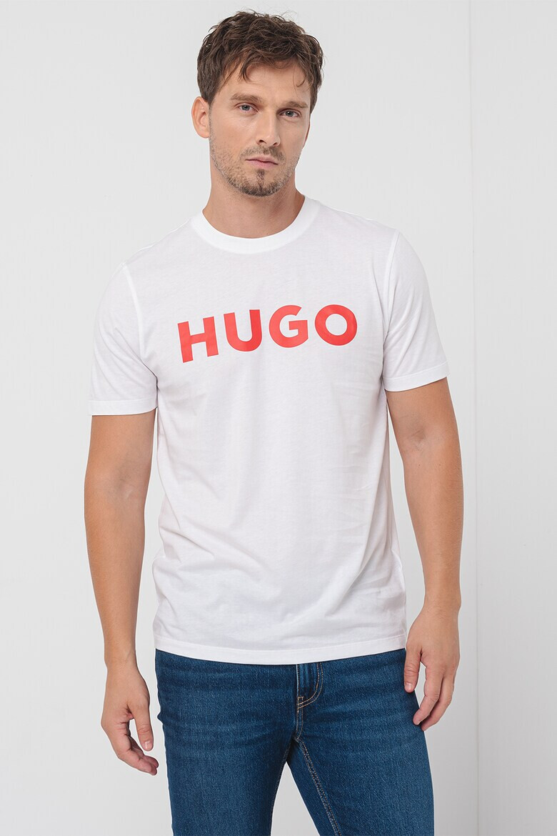 HUGO Tricou regular fit cu logo contrastant Dulivio - Pled.ro