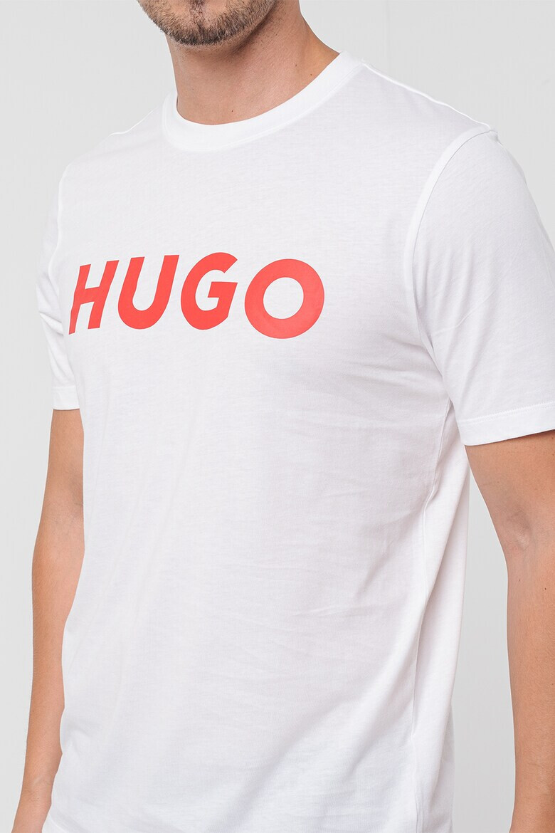 HUGO Tricou regular fit cu logo contrastant Dulivio - Pled.ro