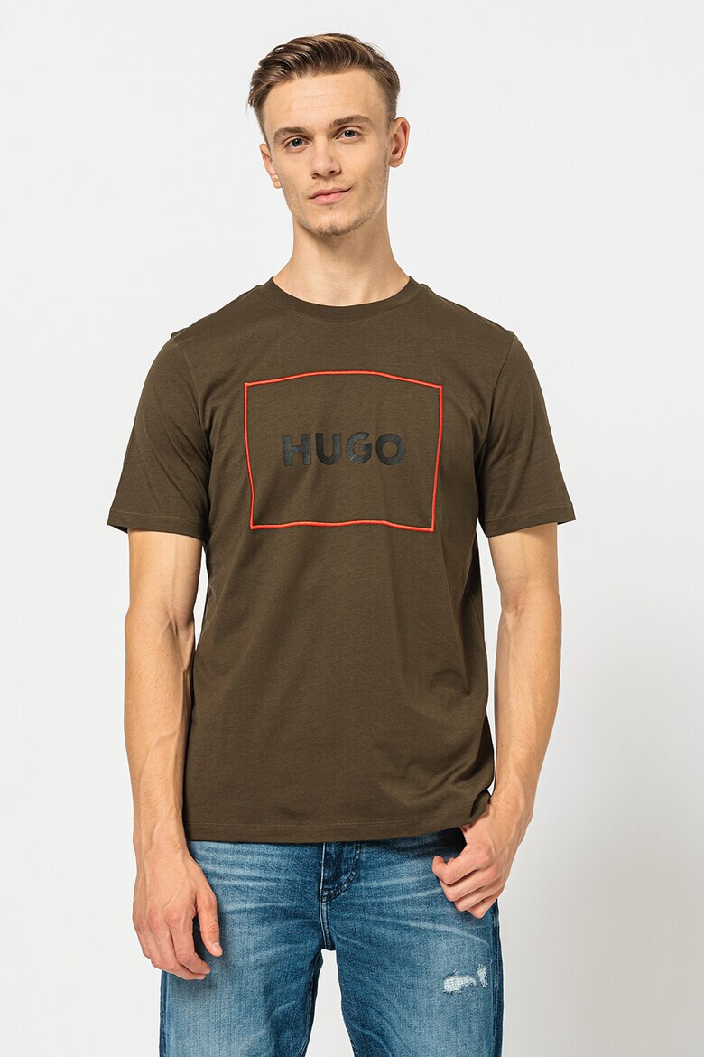 HUGO Tricou regular fit cu logo supradimensionat Dumex - Pled.ro