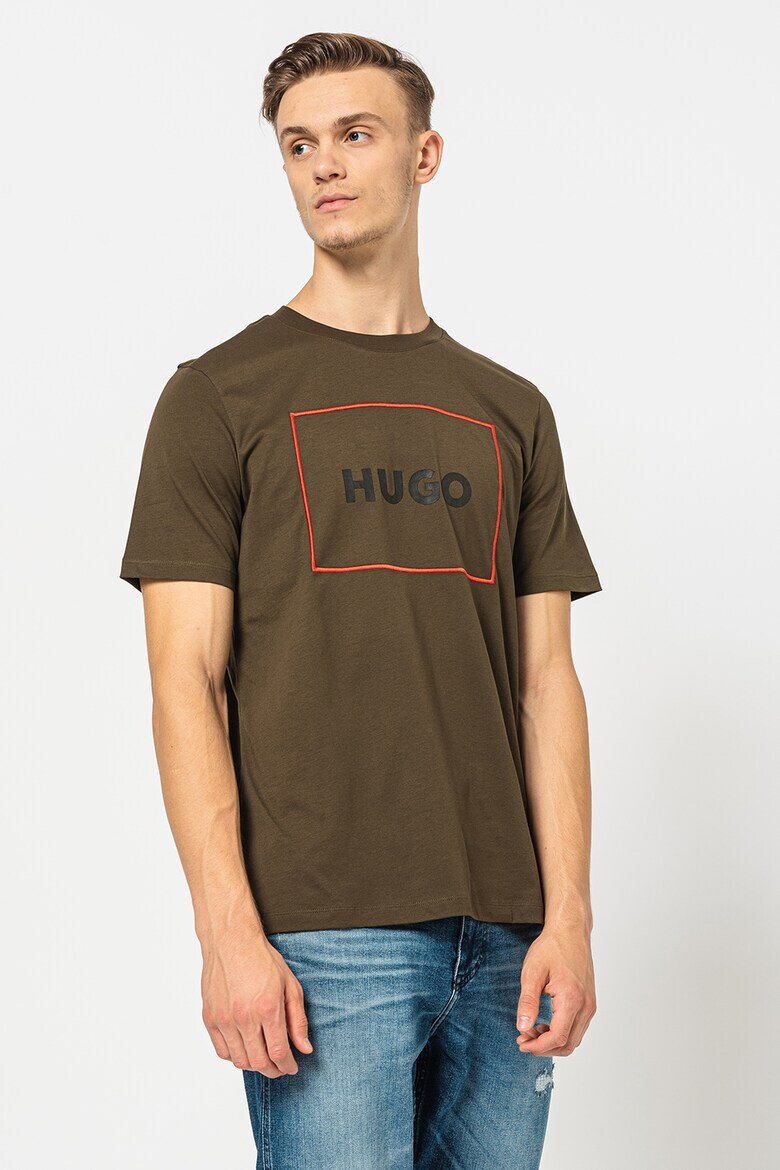 HUGO Tricou regular fit cu logo supradimensionat Dumex - Pled.ro