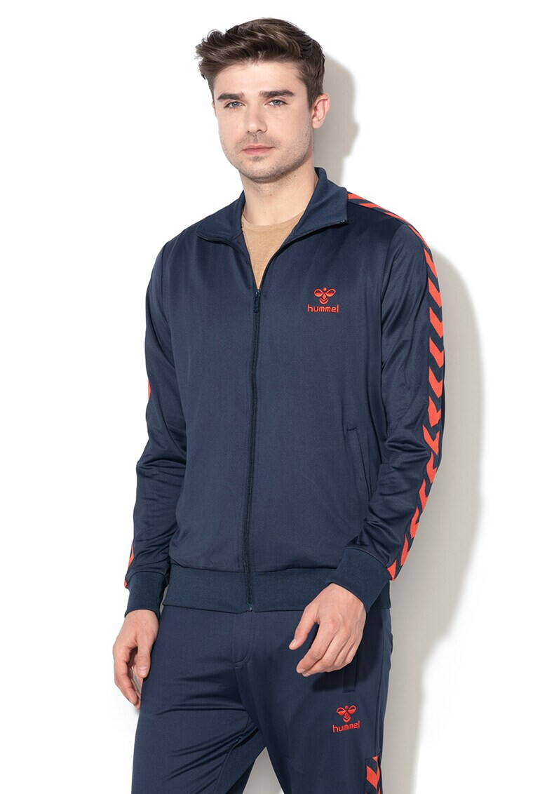 Hummel Bluza sport cu fermoar si logo brodat Nathan - Pled.ro