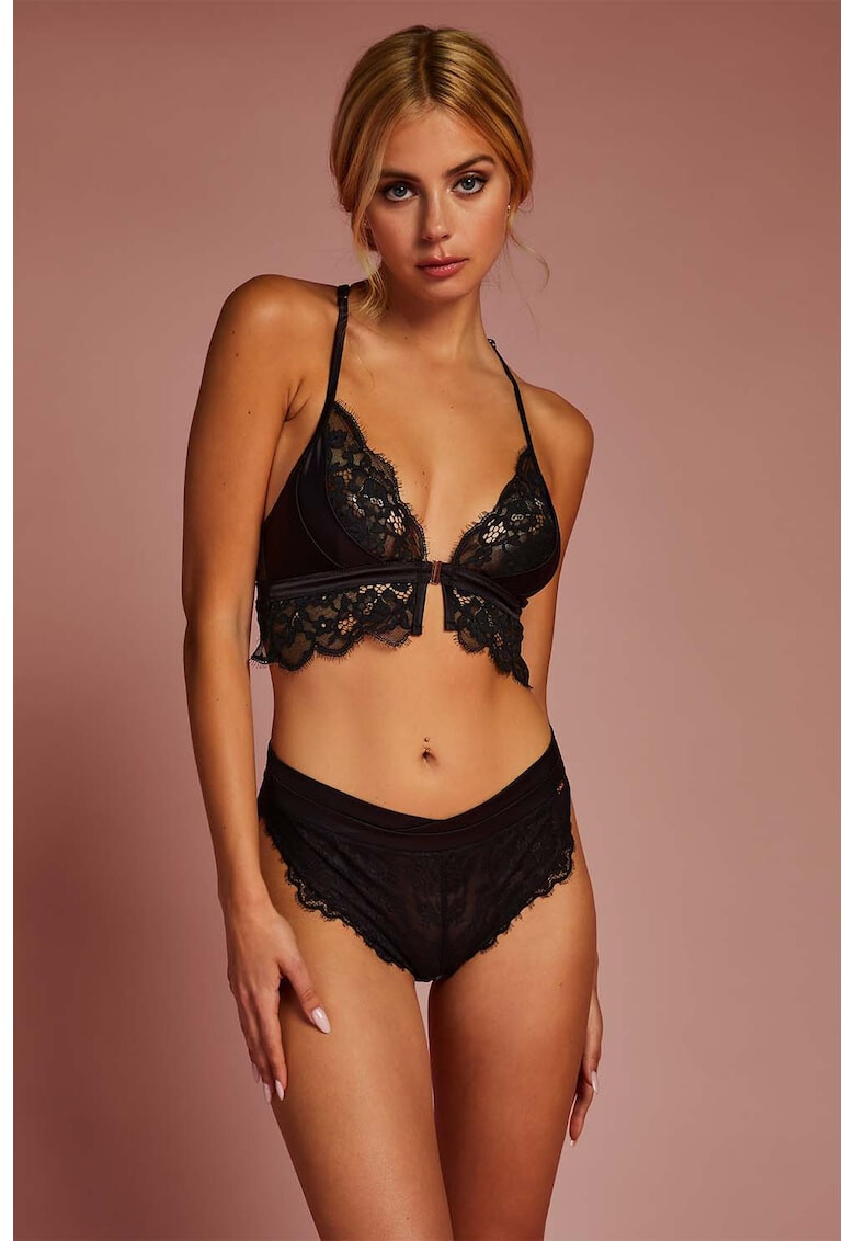 Hunkemoller Chiloti brazilieni de dantela cu talie inalta Genevieve - Pled.ro