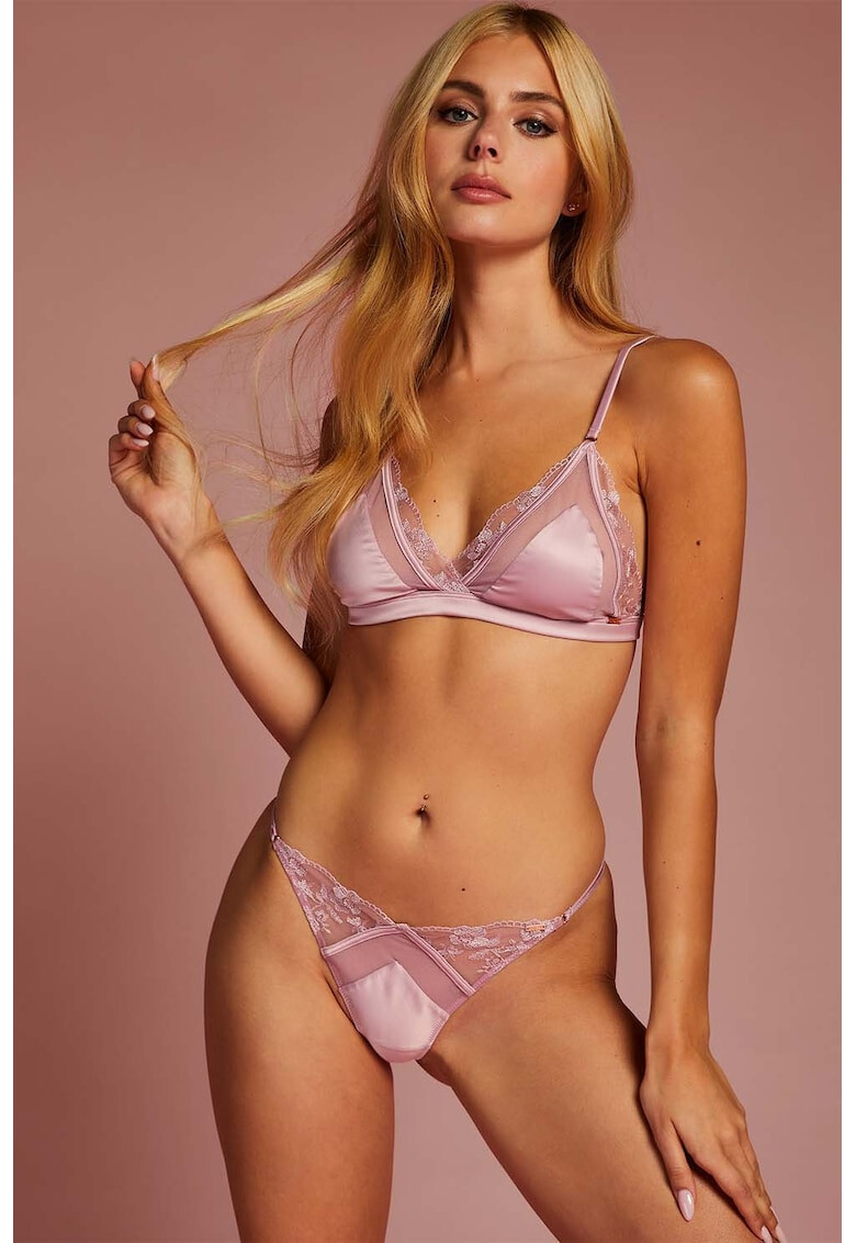 Hunkemoller Chiloti tanga cu insertii de dantela Celine - Pled.ro