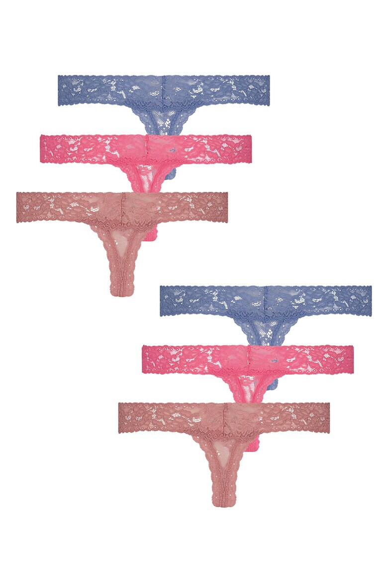 Hunkemoller Set de chiloti tanga de dantela - 3 perchi - Pled.ro