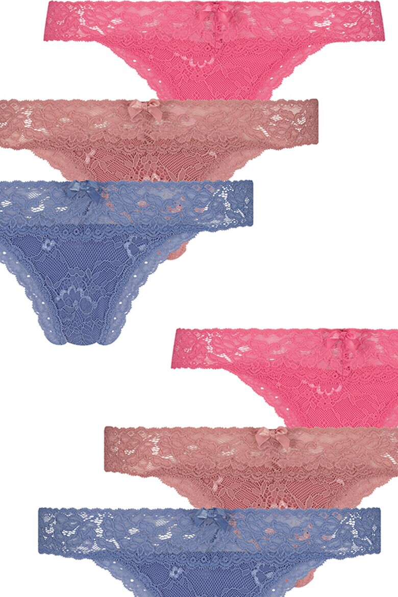 Hunkemoller Set de chiloti tanga de dantela - 3 perchi - Pled.ro