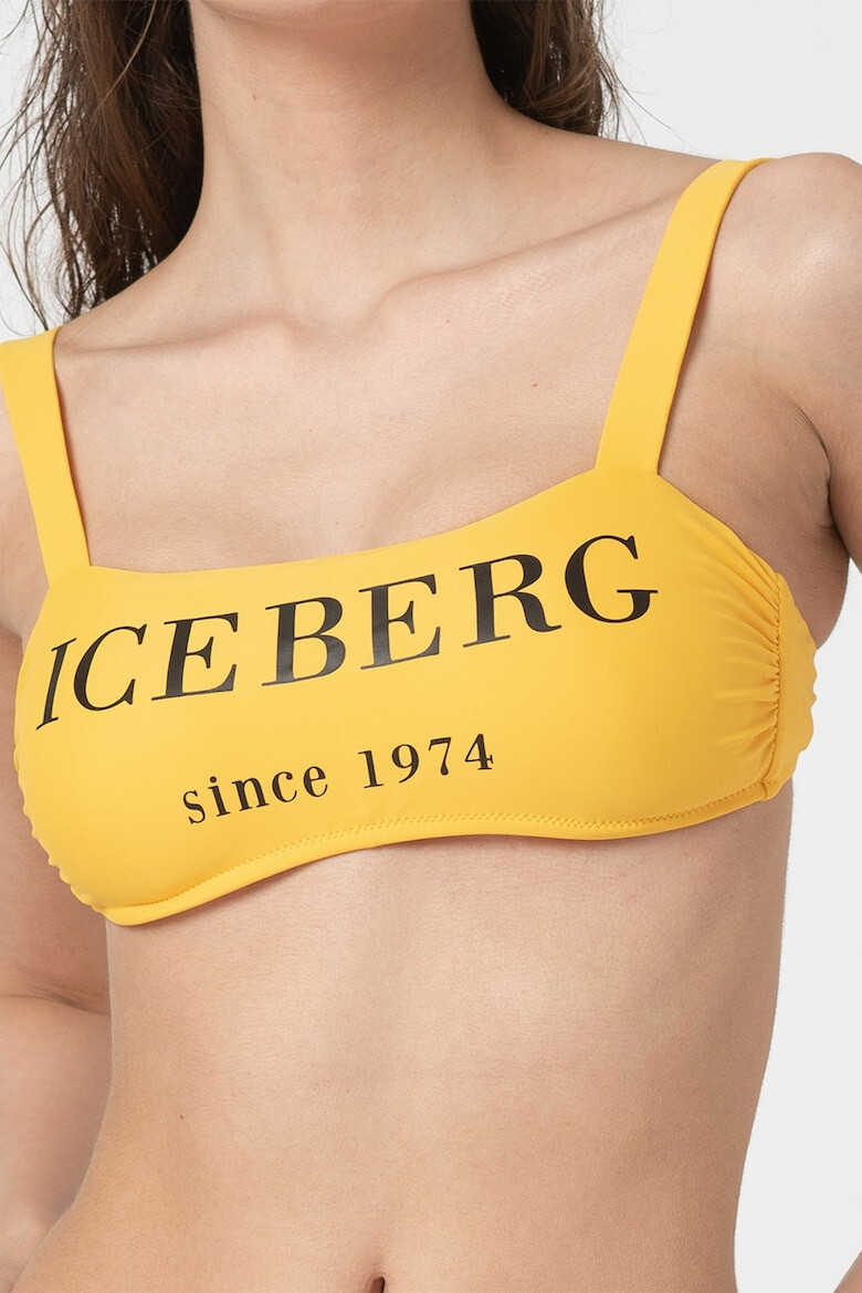 Iceberg Bustiera de baie cu imprimeu logo - Pled.ro