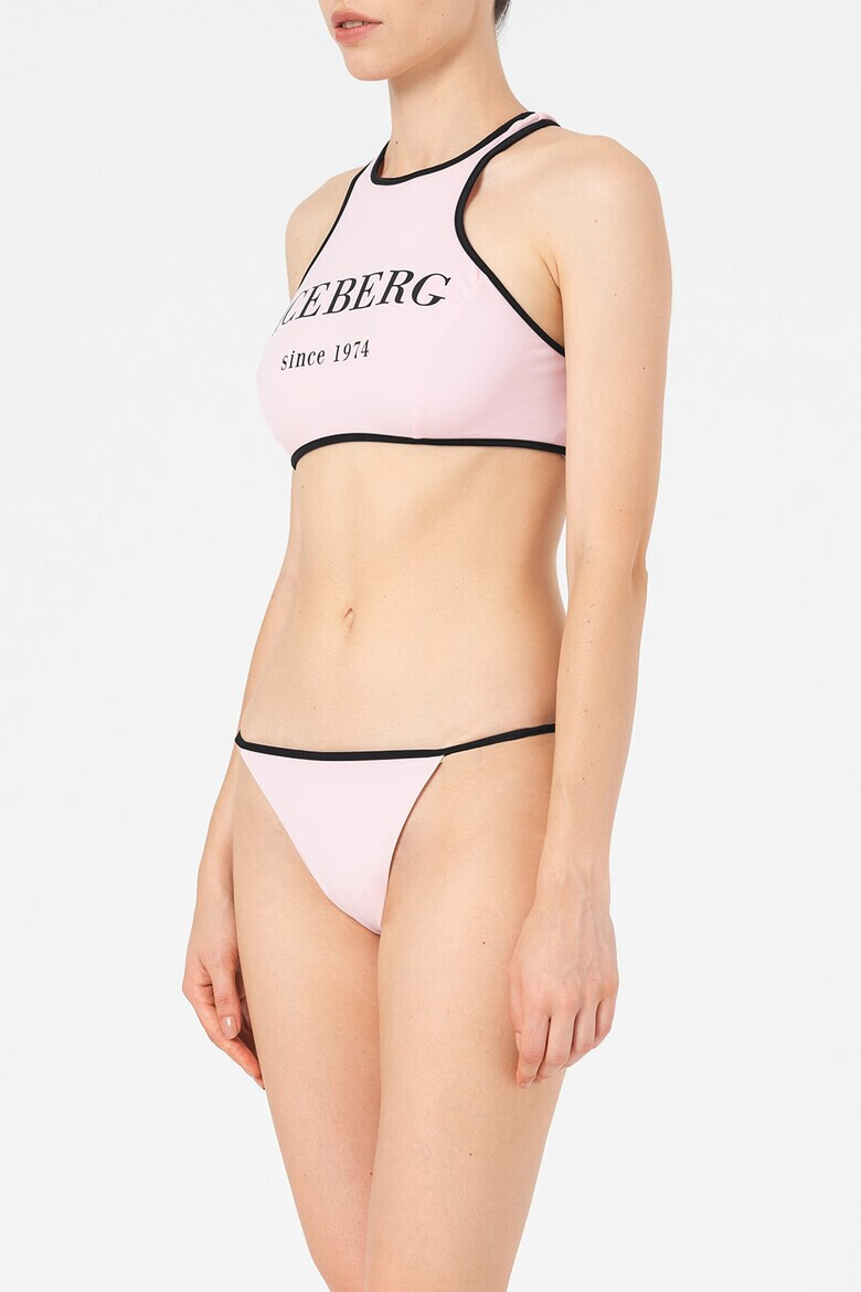 Iceberg Bustiera racerback de baie cu imprimeu logo contrastant - Pled.ro