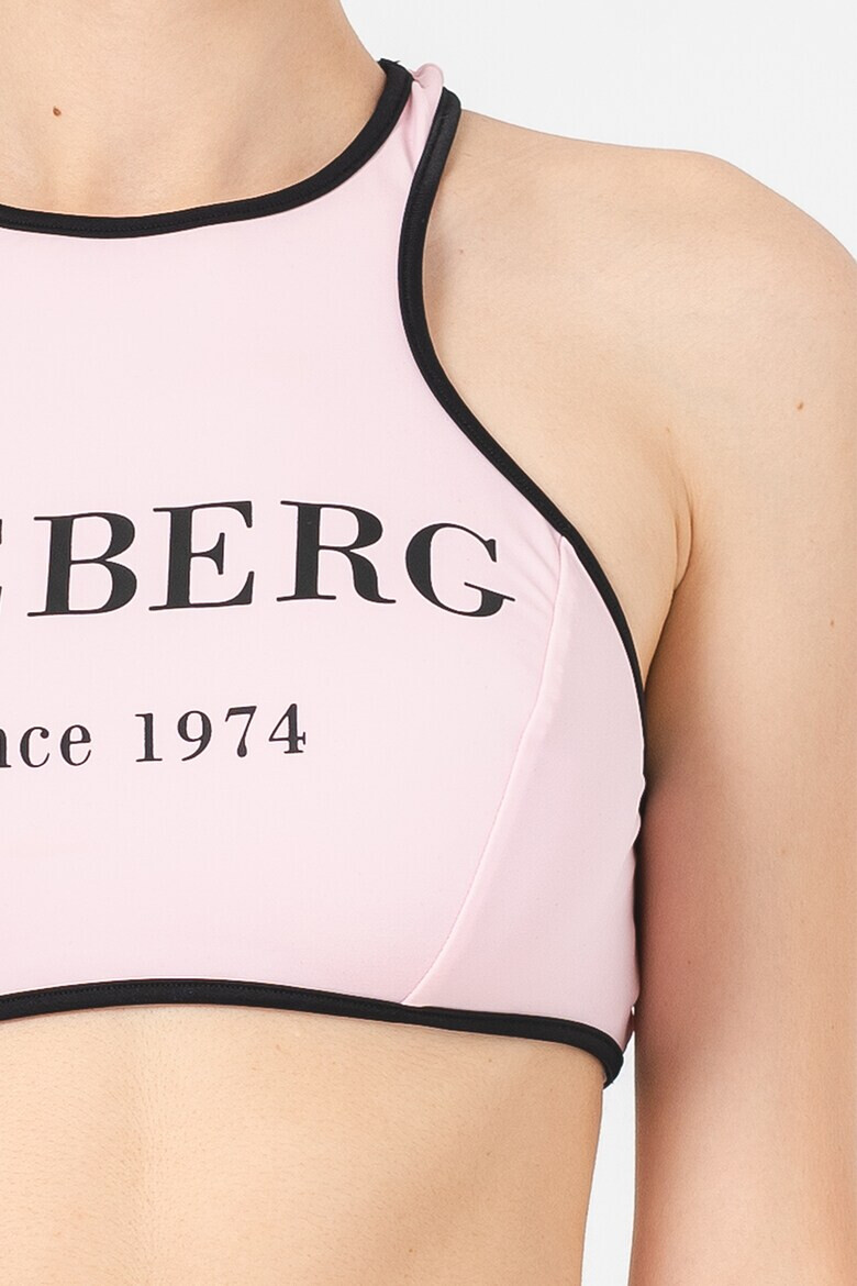 Iceberg Bustiera racerback de baie cu imprimeu logo contrastant - Pled.ro