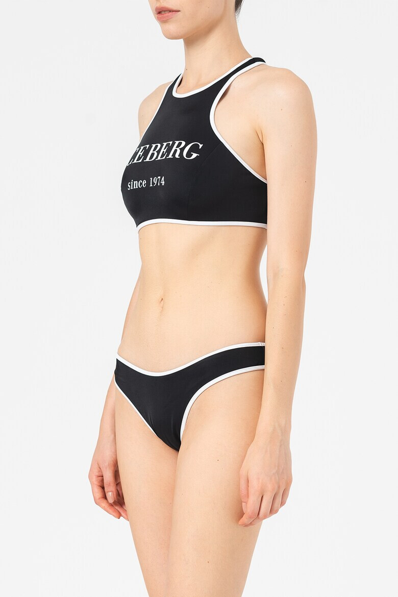 Iceberg Bustiera racerback de baie cu imprimeu logo contrastant - Pled.ro