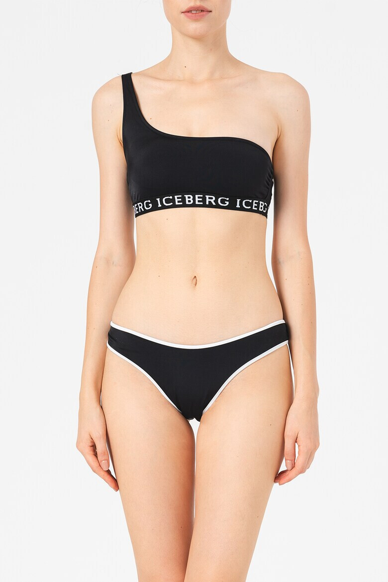 Iceberg Costum de baie cu decolteu pe umar si banda logo in talie - Pled.ro