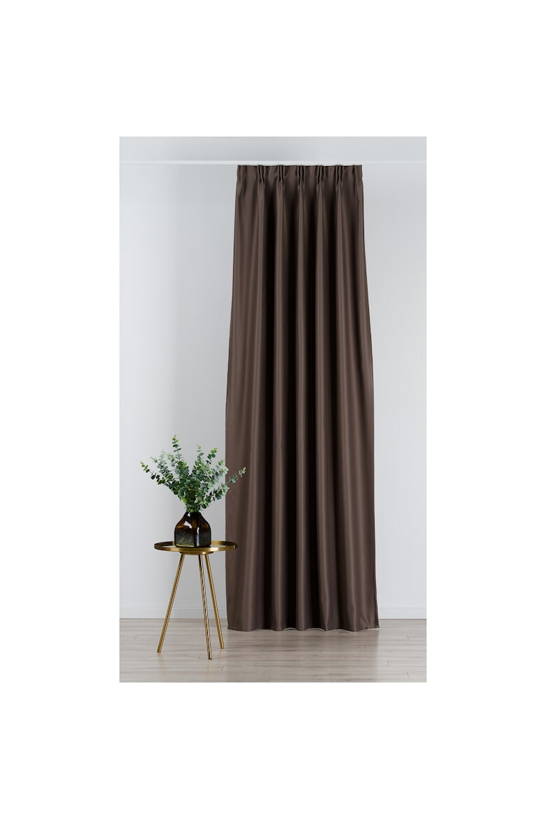 Imagine Draperie Blackout Living Textiles cu rejansa 140x260 cmalb-gri - Pled.ro