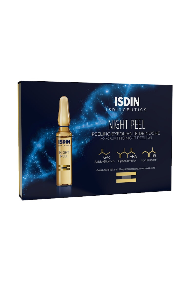 ISDIN Peeling exfoliant pentru noapte Nighet Peel 10 fiole x 2 ml - Pled.ro