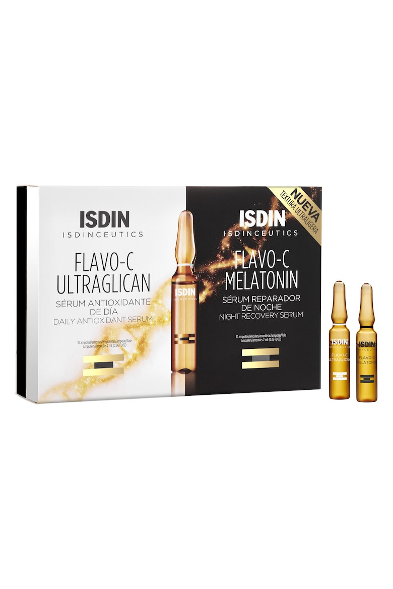 ISDIN Ser pentru zi si noapte Flavo C Ultraglican&melatonin - Pled.ro