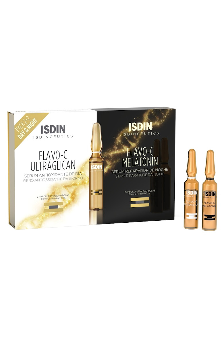 ISDIN Ser pentru zi si noapte Flavo C Ultraglican&melatonin - Pled.ro