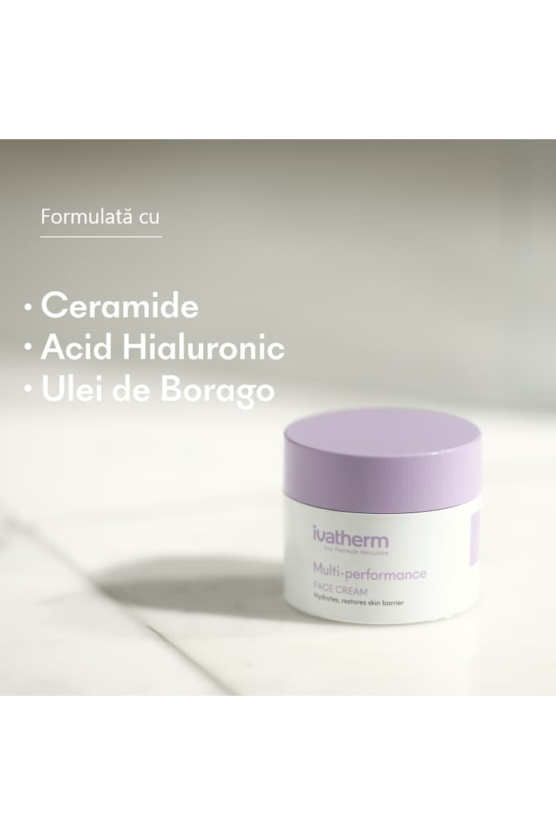 Ivatherm Crema hidratanta pentru fata Multi-performance cu ceramide si acid hialuronic pentru piele uscata si sensibila 50 ml - Pled.ro