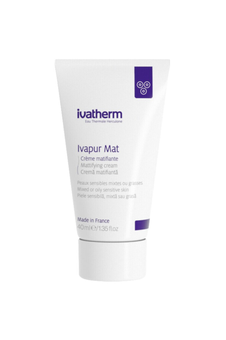 Ivatherm Crema hidratanta si matifianta Ivapur Mat pentru ten mix sau gras 40 ml - Pled.ro