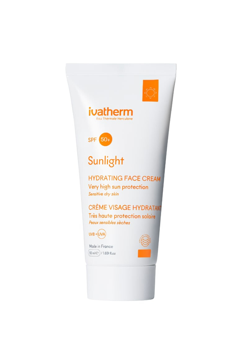 Ivatherm Crema protectie solara pentru fata SPF 50+ Sunlight pentru piele sensibila si uscata 50 ml - Pled.ro